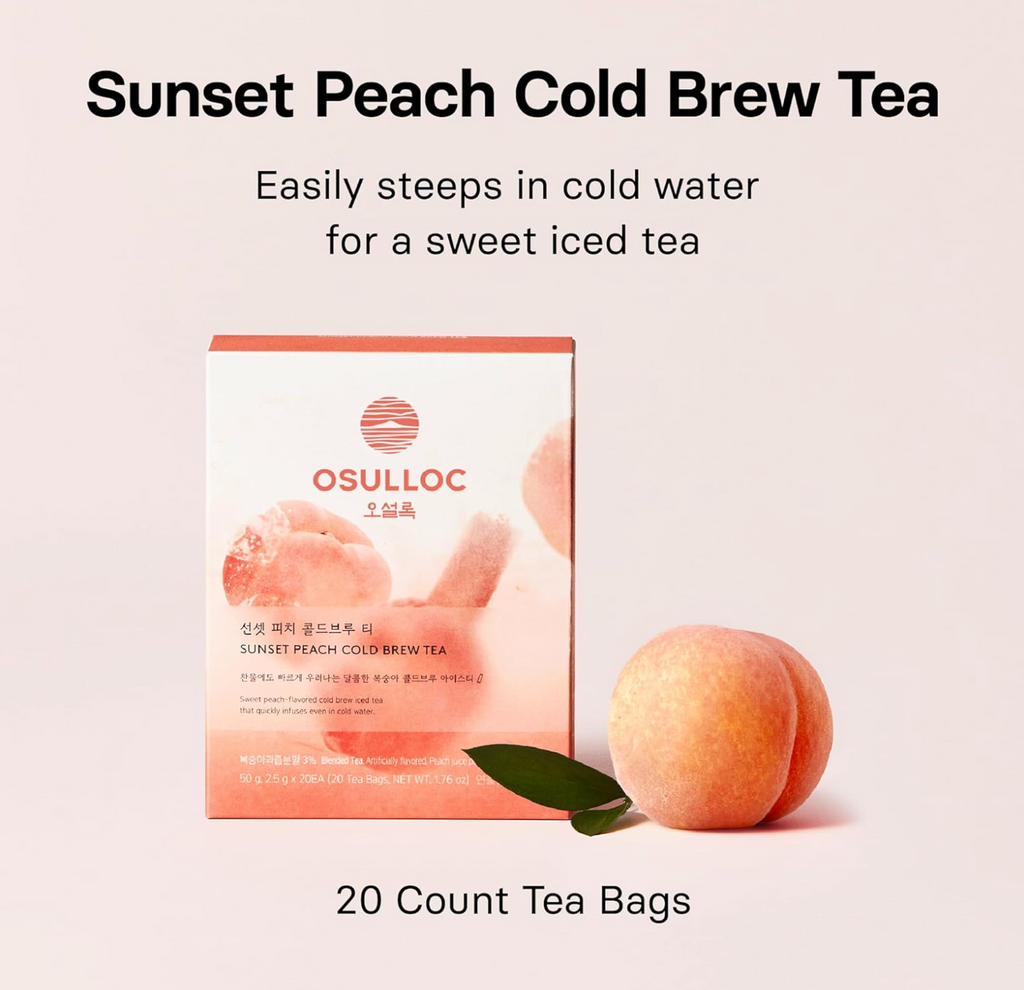 COREA: OSULLOC CAJA DE TE SUNSET PEACH (20 UNIDADES 50 G)