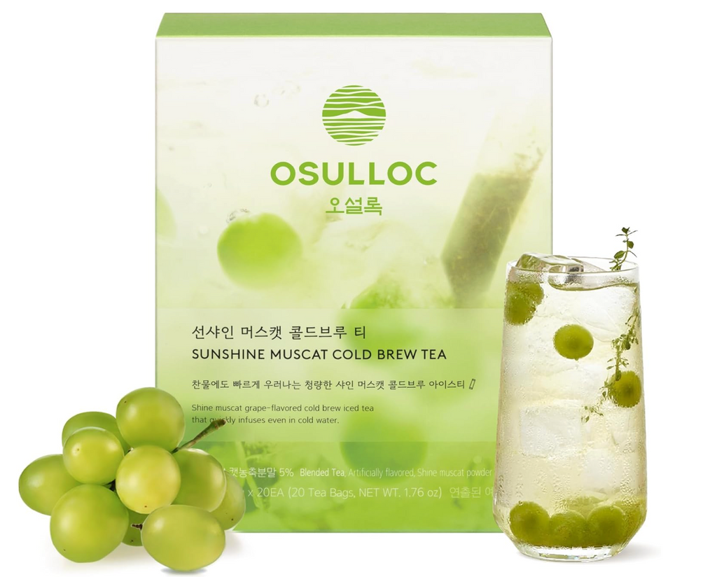 COREA: OSULLOC CAJA DE TE SUNSHINE MOSCATEL DULCE TE EN FRIO (20 UNIDADES 50 G)