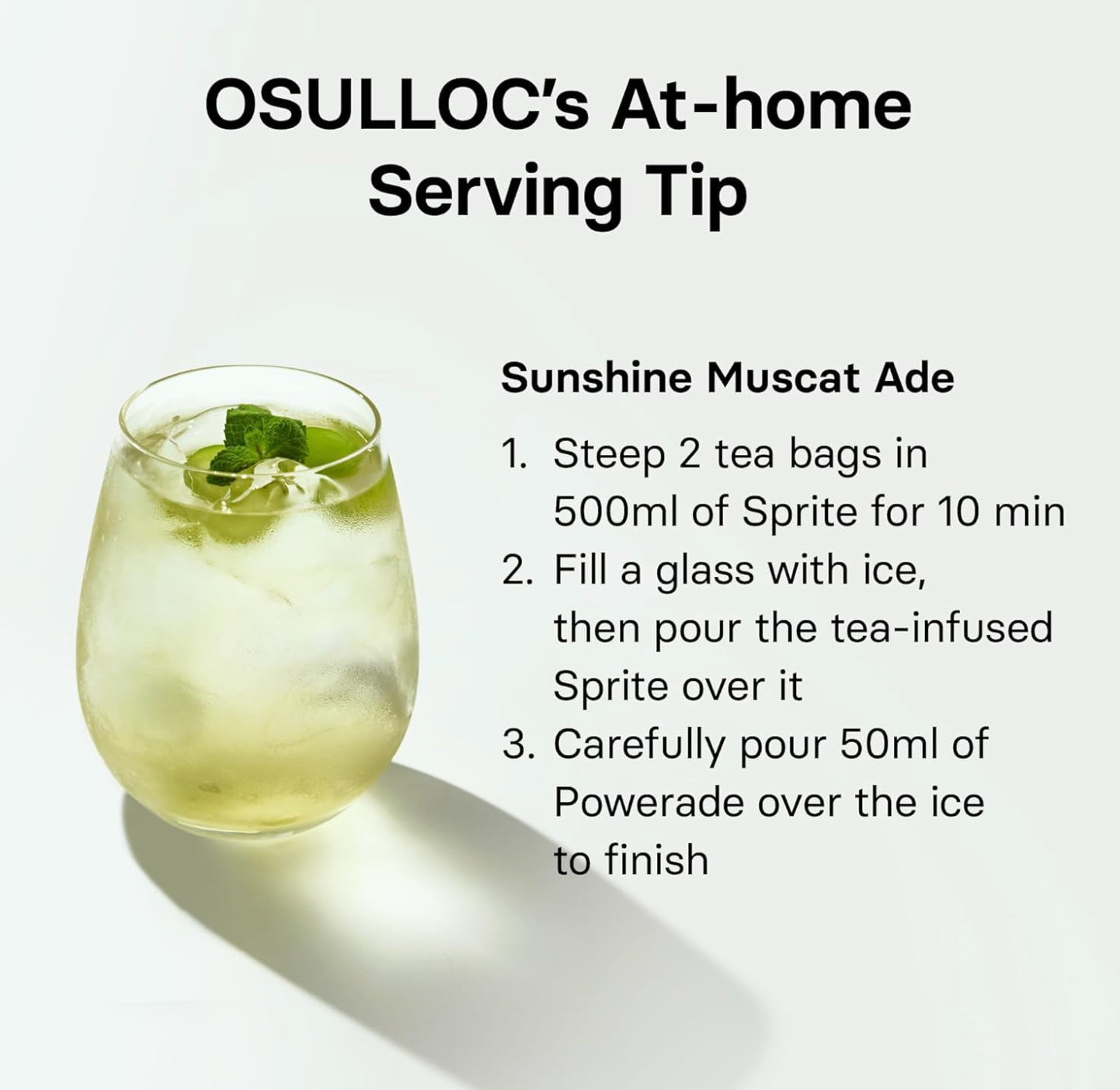 COREA: OSULLOC CAJA DE TE SUNSHINE MOSCATEL DULCE TE EN FRIO (20 UNIDADES 50 G)