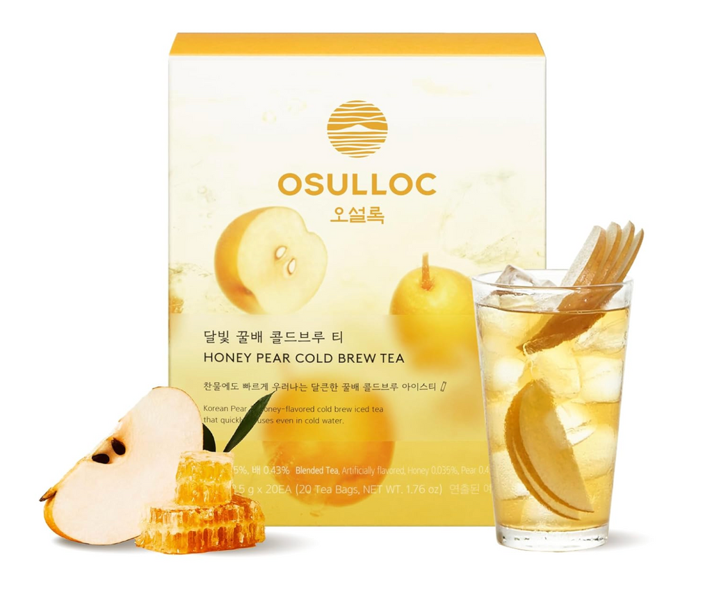 COREA: OSULLOC CAJA DE TE SUNSHINE PERA Y MIEL TE EN FRIO (20 UNIDADES 50 G)