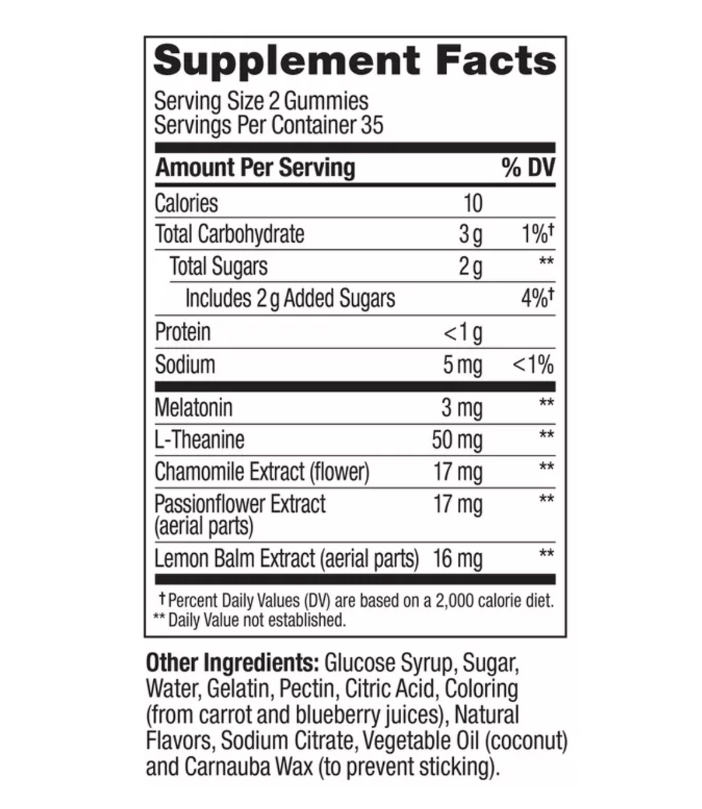 OLLY 3MG MELATONIN SLEEP GUMMIES - BLACKBERRY ZEN - 70CT