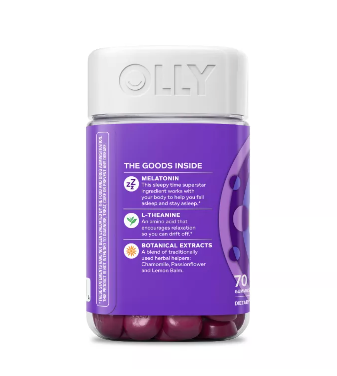 OLLY 3MG MELATONIN SLEEP GUMMIES - BLACKBERRY ZEN - 70CT