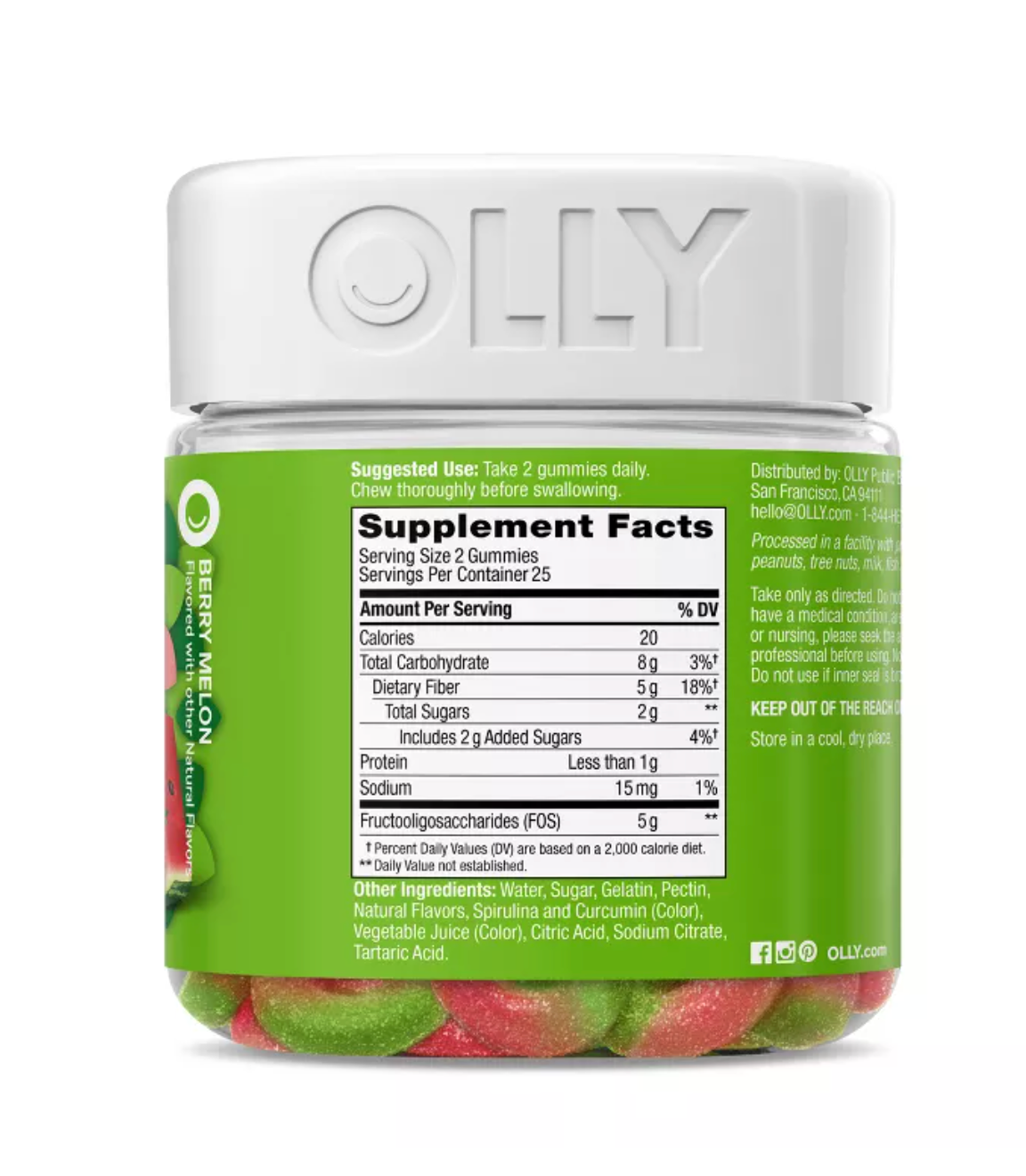 OLLY FIBER DIGESTIVE GUMMY RINGS