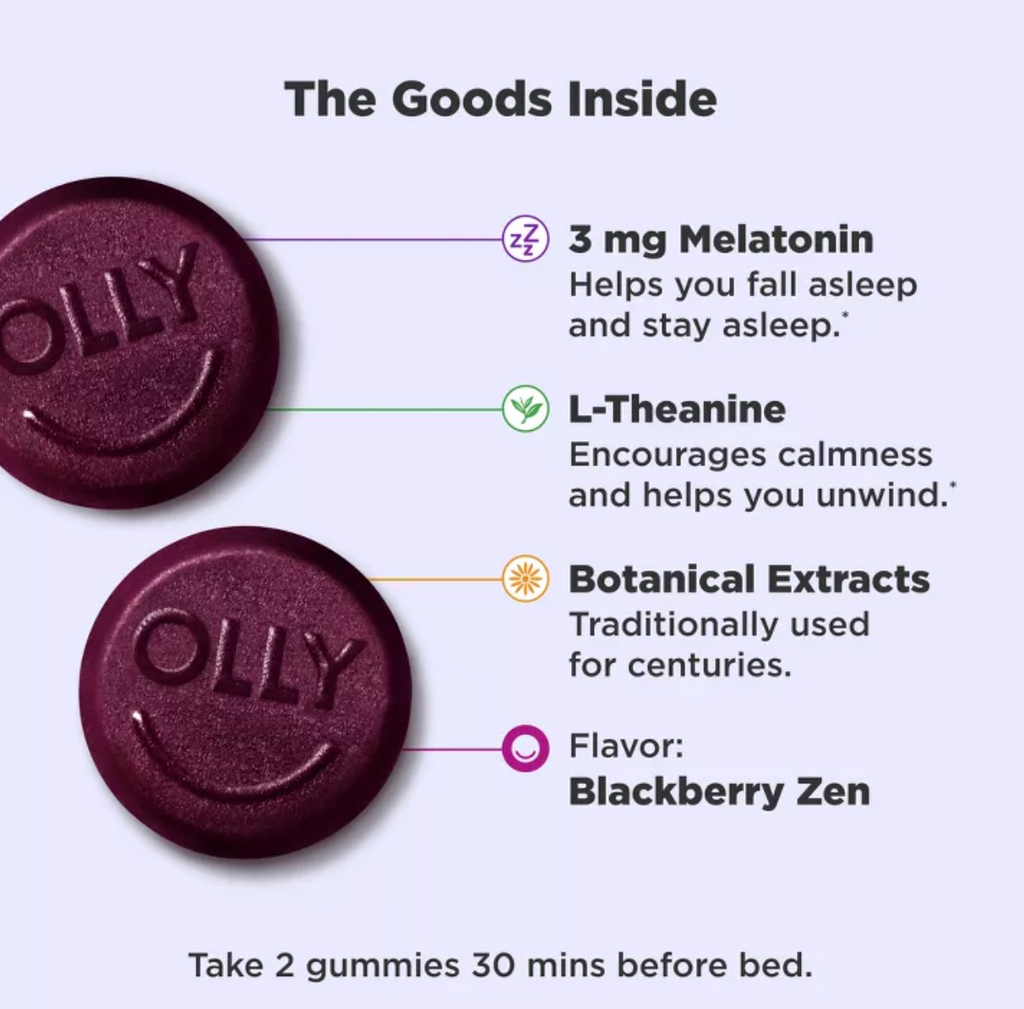 OLLY 3MG MELATONIN SLEEP GUMMIES - BLACKBERRY ZEN
