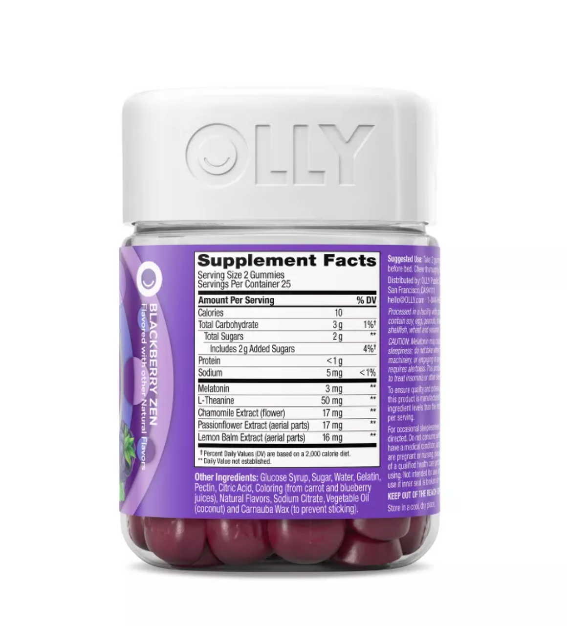 OLLY 3MG MELATONIN SLEEP GUMMIES - BLACKBERRY ZEN