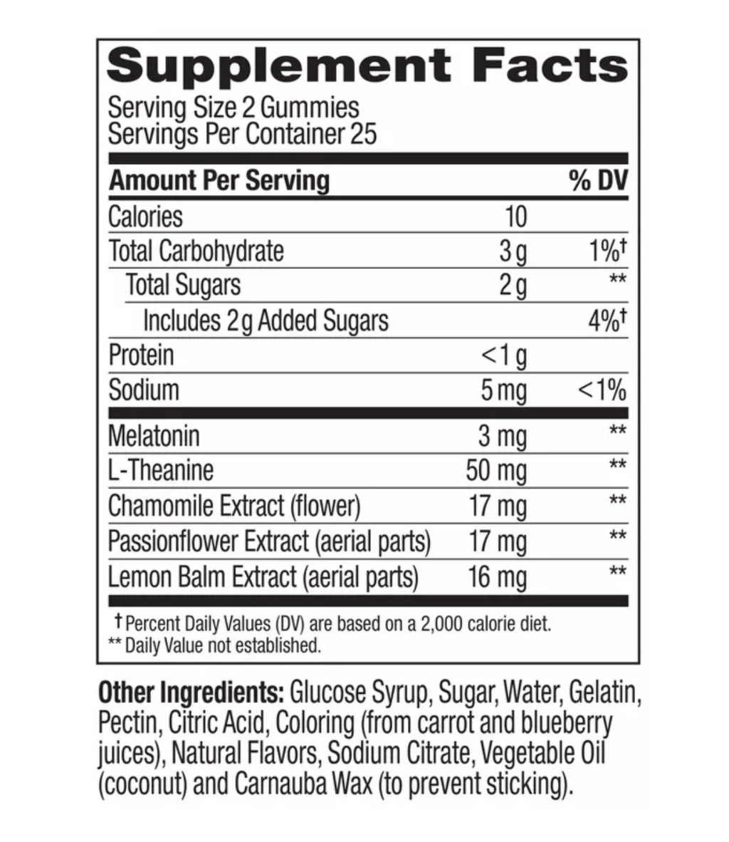 OLLY 3MG MELATONIN SLEEP GUMMIES - BLACKBERRY ZEN