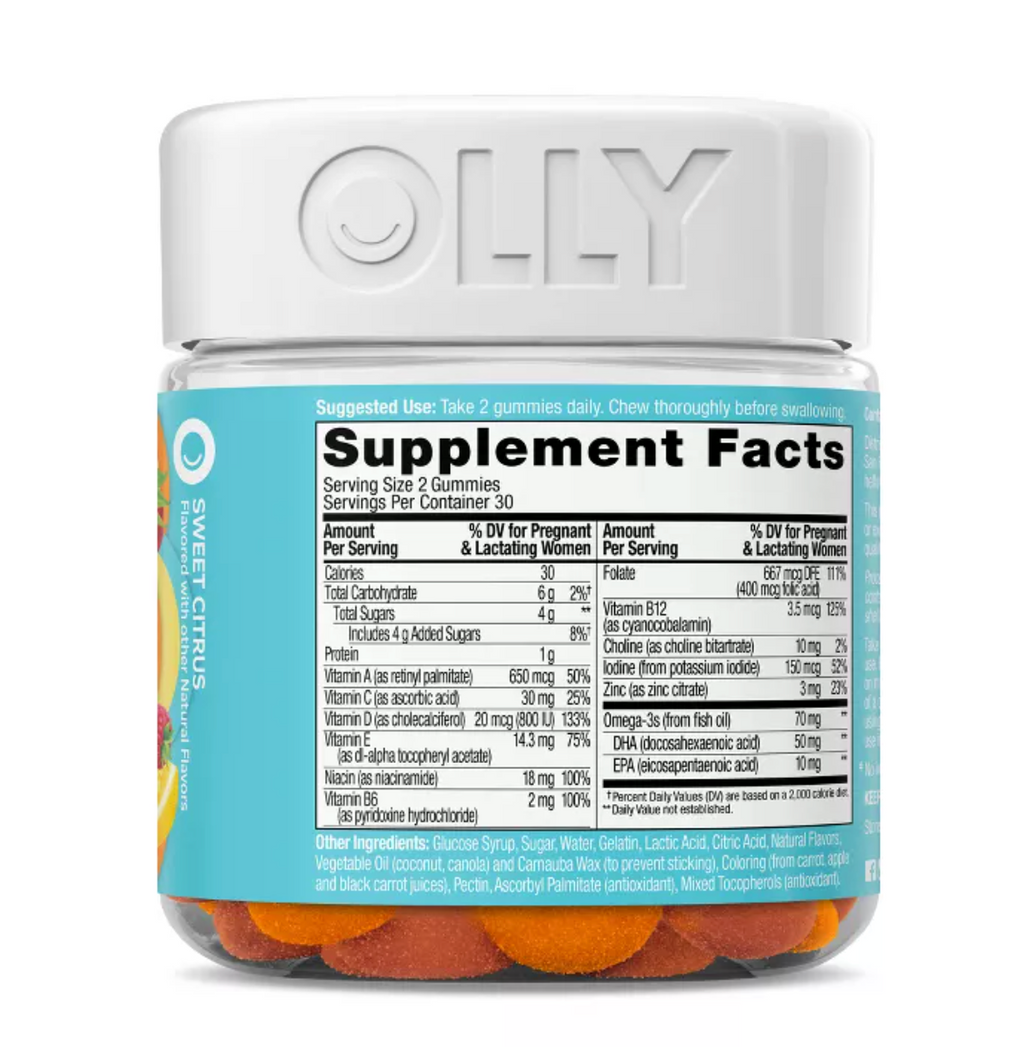 OLLY ESSENTIAL PRENATAL MULTIVITAMIN GUMMIES