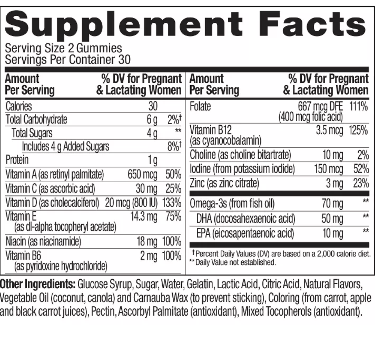 OLLY ESSENTIAL PRENATAL MULTIVITAMIN GUMMIES