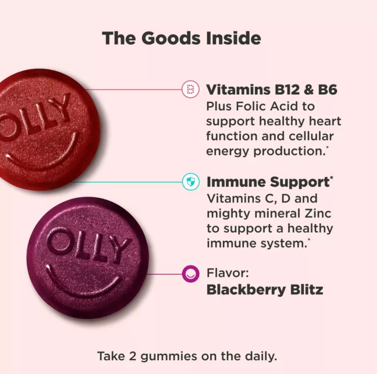 OLLY MEN'S MULTIVITAMIN GUMMY - BLACKBERRY BLITZ