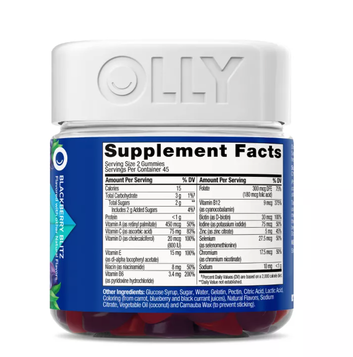 OLLY MEN'S MULTIVITAMIN GUMMY - BLACKBERRY BLITZ