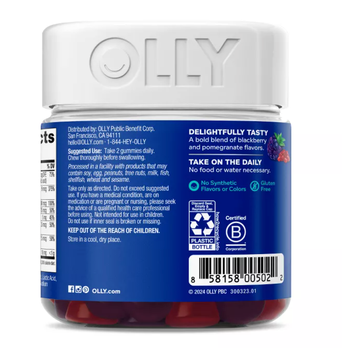 OLLY MEN'S MULTIVITAMIN GUMMY - BLACKBERRY BLITZ