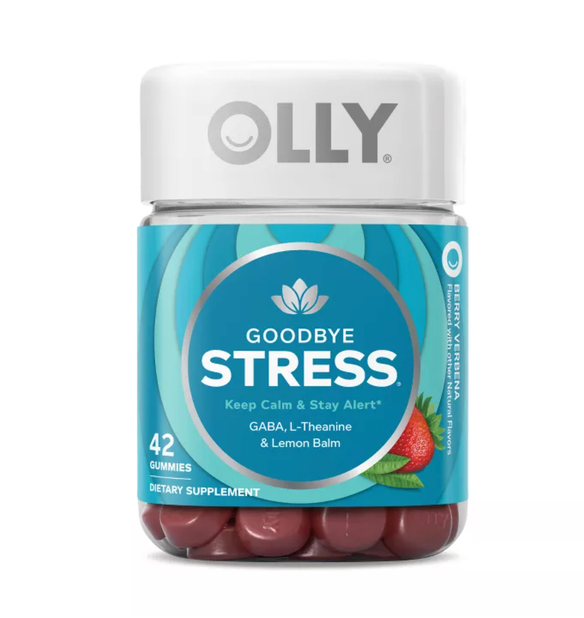 OLLY GOODBYE STRESS GUMMIES WITH GABA, L-THEANINE & LEMON BALM - BERRY VERBENA