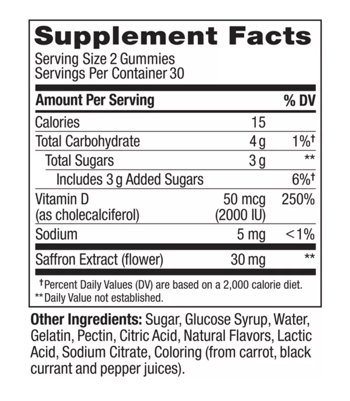OLLY HELLO HAPPY GUMMY WORM SUPPLEMENTS WITH VITAMIN D AND SAFFRON
