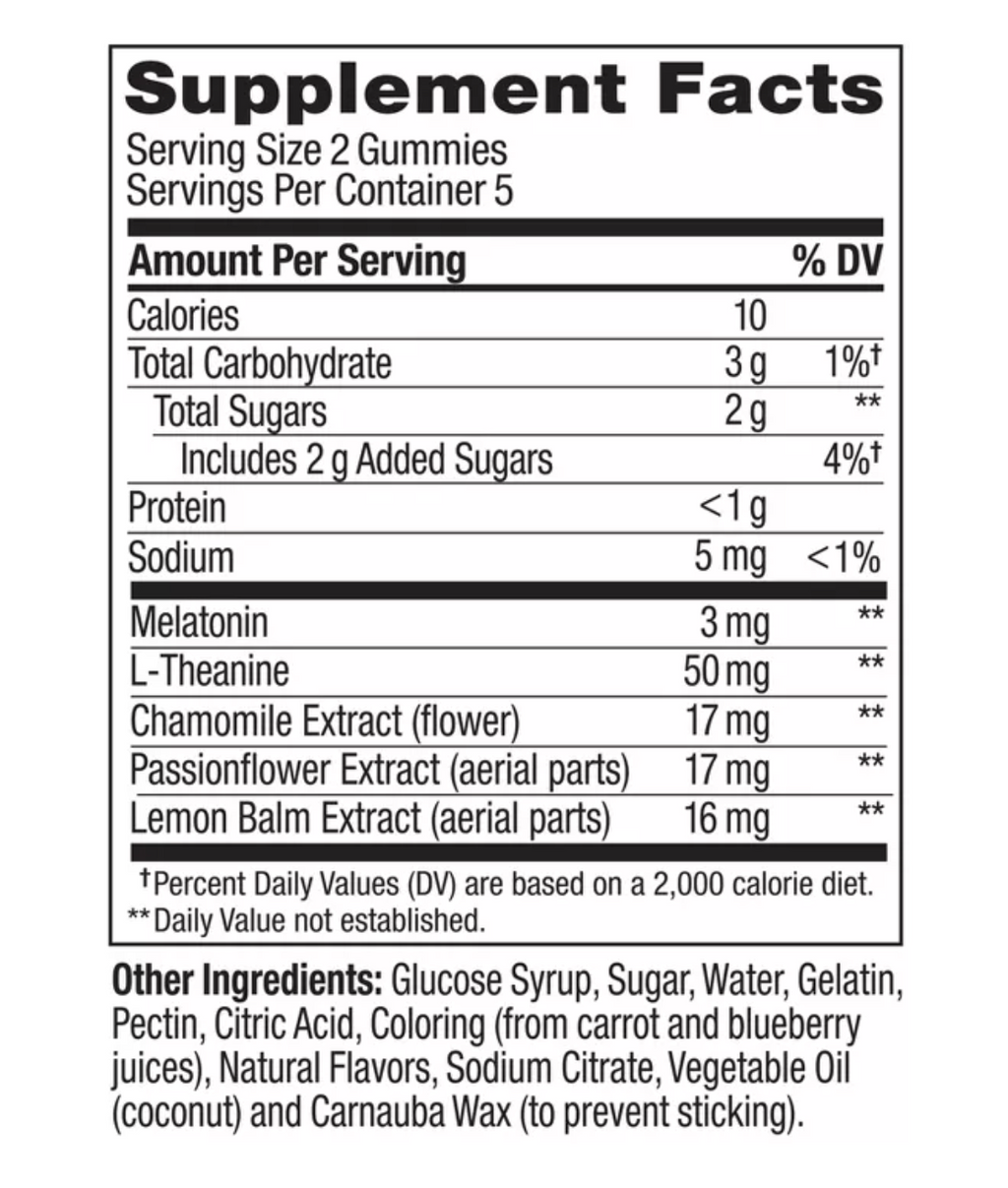 OLLY 3MG MELATONIN SLEEP GUMMIES - BLACKBERRY ZEN