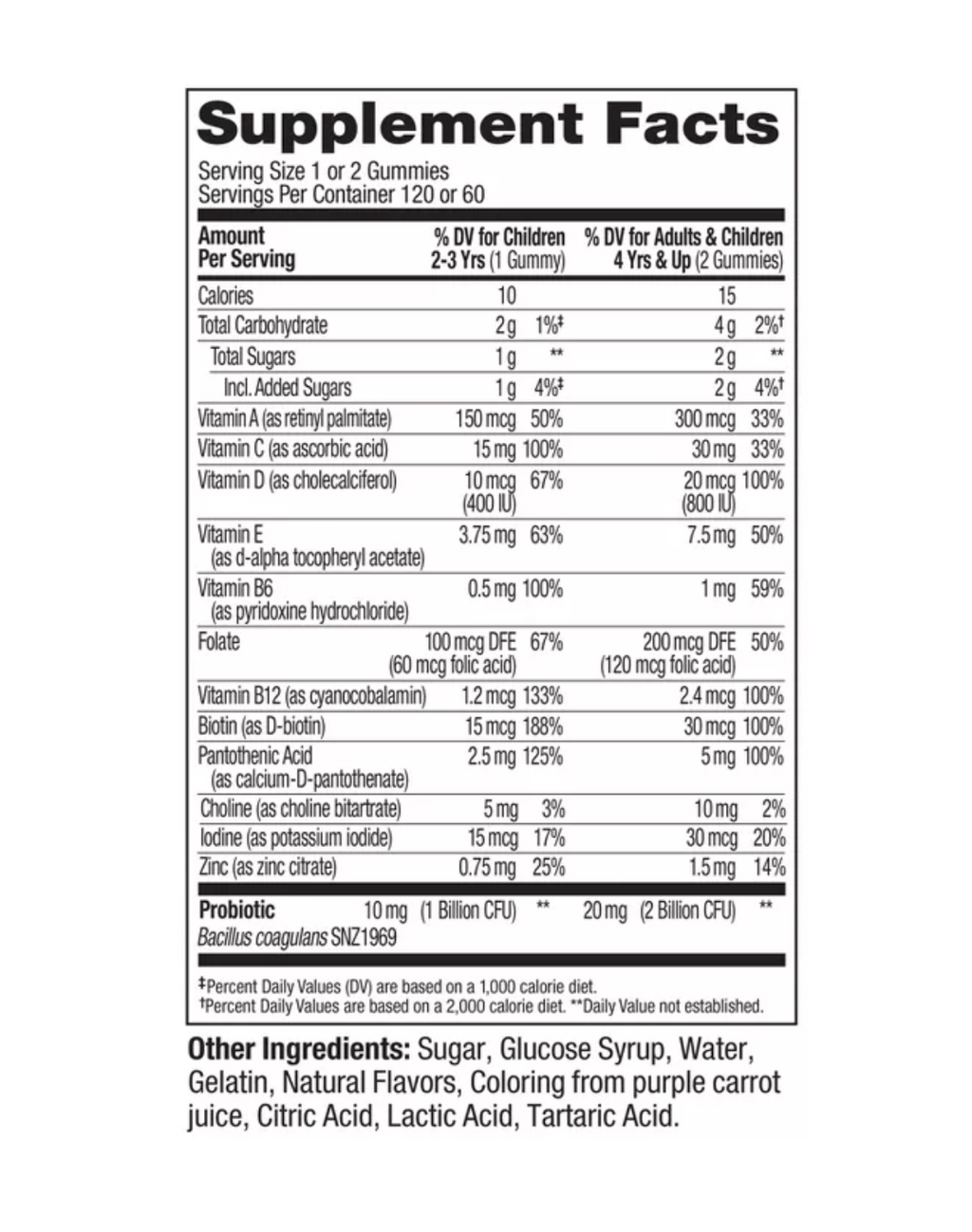 OLLY KIDS' MULTIVITAMIN + PROBIOTIC GUMMIES - BERRY PUNCH