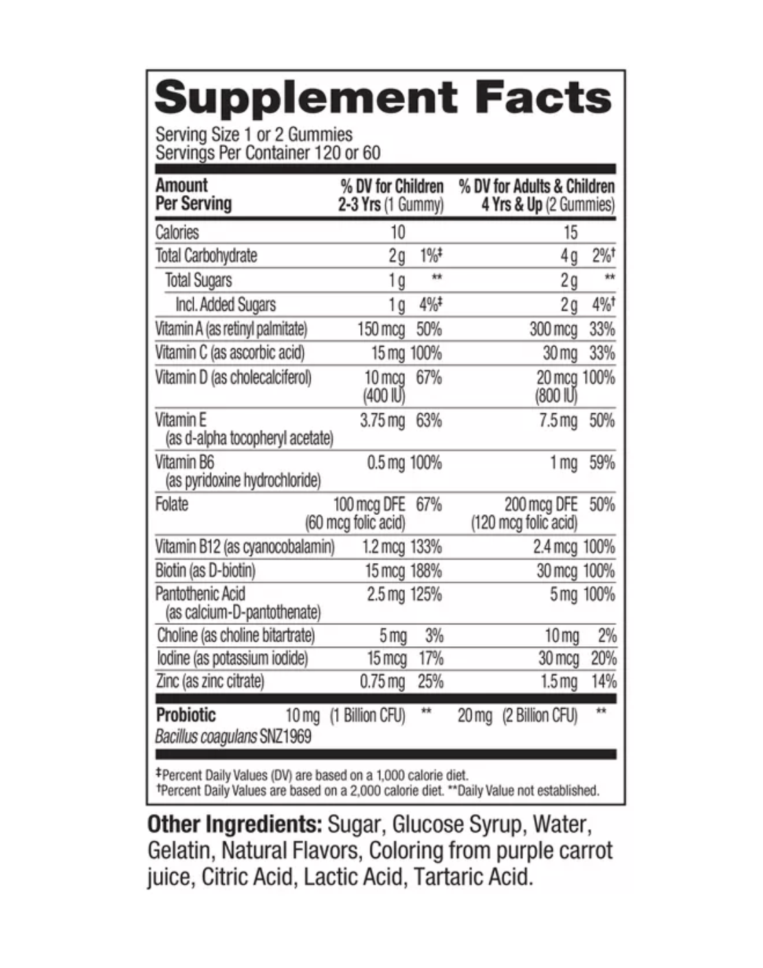 OLLY KIDS' MULTIVITAMIN + PROBIOTIC GUMMIES - BERRY PUNCH