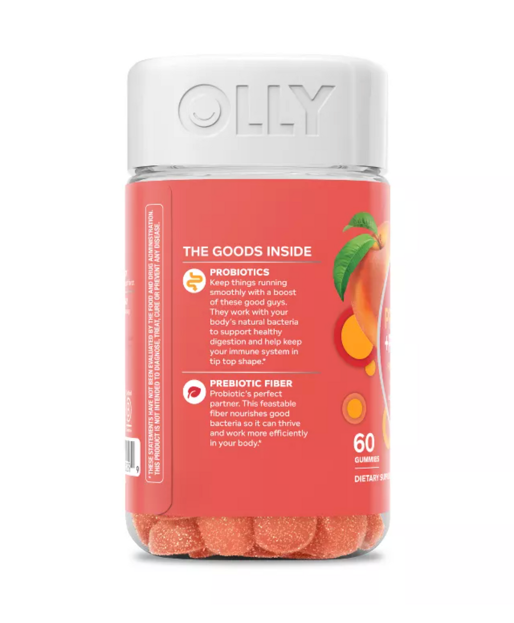 OLLY PROBIOTIC + PREBIOTIC GUMMIES - PEACHY PEACH
