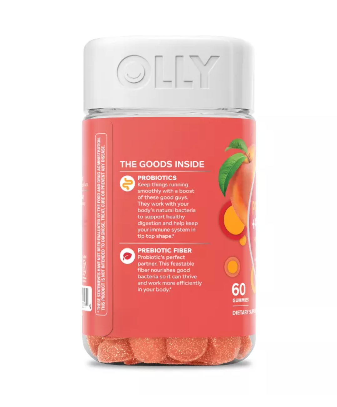 OLLY PROBIOTIC + PREBIOTIC GUMMIES - PEACHY PEACH