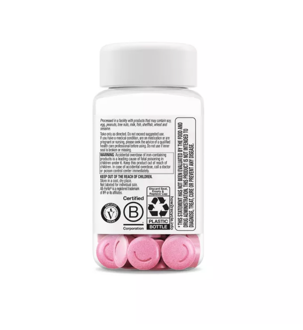 OLLY DELIGHTFUL IRON VITAMIN VEGAN CHEWABLE TABLETS