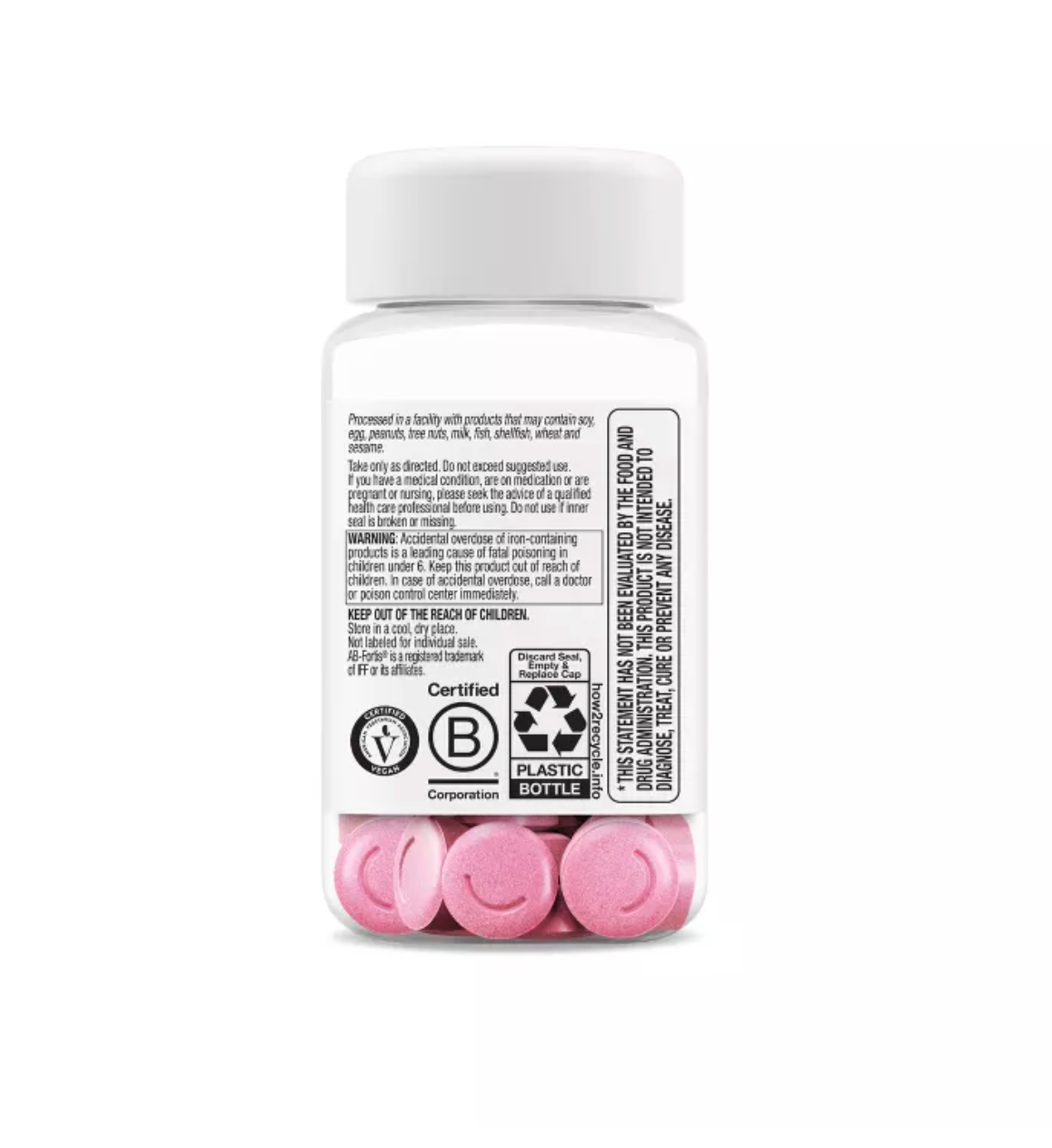 OLLY DELIGHTFUL IRON VITAMIN VEGAN CHEWABLE TABLETS