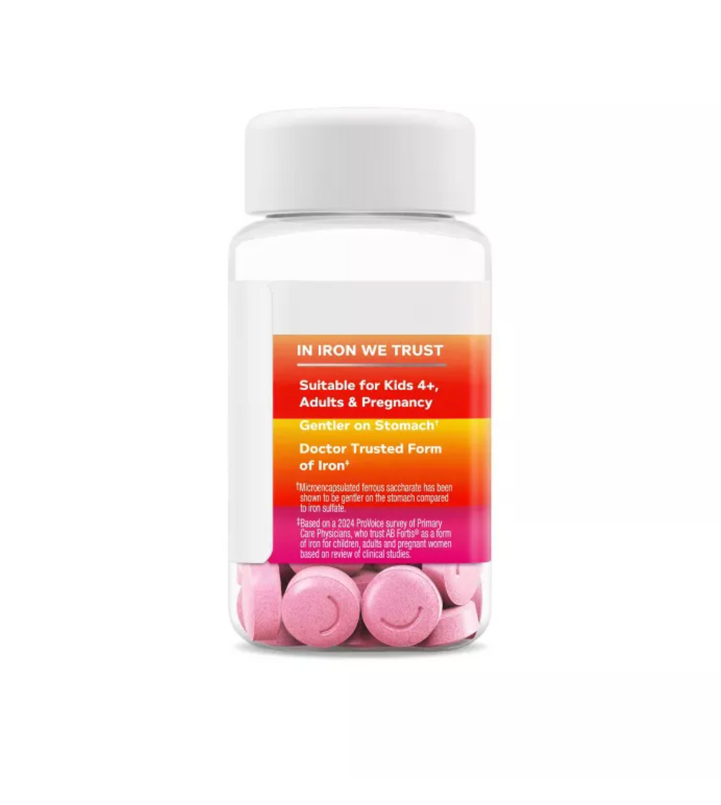 OLLY DELIGHTFUL IRON VITAMIN VEGAN CHEWABLE TABLETS