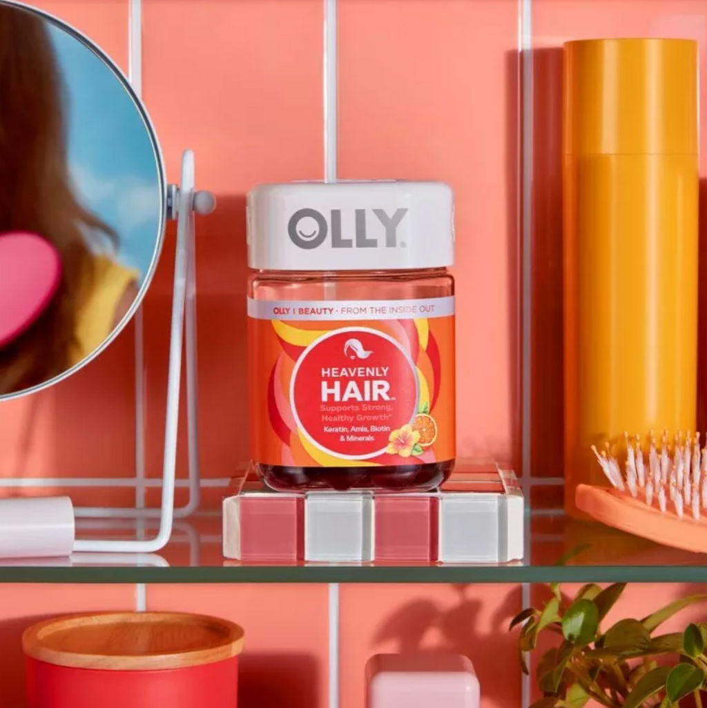 OLLY HEAVENLY HAIR SUPPLEMENT GUMMIES WITH KERATIN, AMLA, BIOTIN & MINERALS