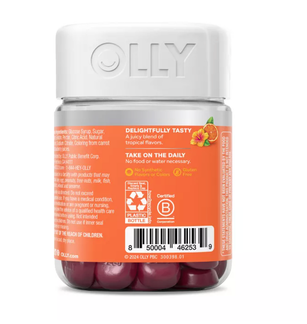OLLY HEAVENLY HAIR SUPPLEMENT GUMMIES WITH KERATIN, AMLA, BIOTIN & MINERALS