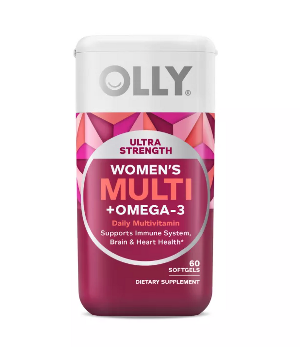 OLLY ULTRA STRENGTH WOMEN'S MULTI + OMEGA-3 DAILY VITAMIN SOFTGELS