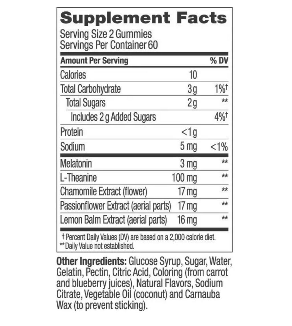 OLLY 3MG MELATONIN SLEEP GUMMIES - BLACKBERRY ZEN