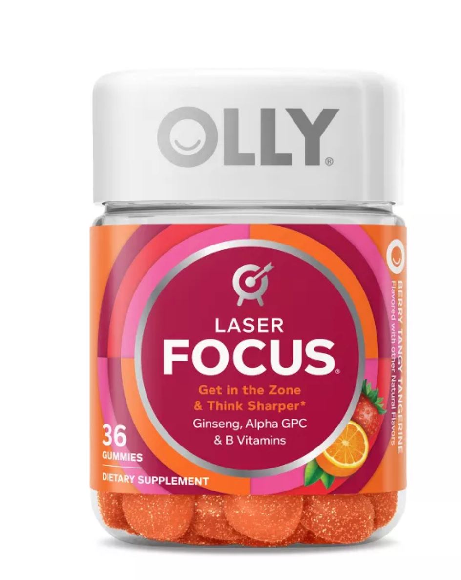 OLLY LASER FOCUS GUMMIES - BERRY TANGY TANGERINE