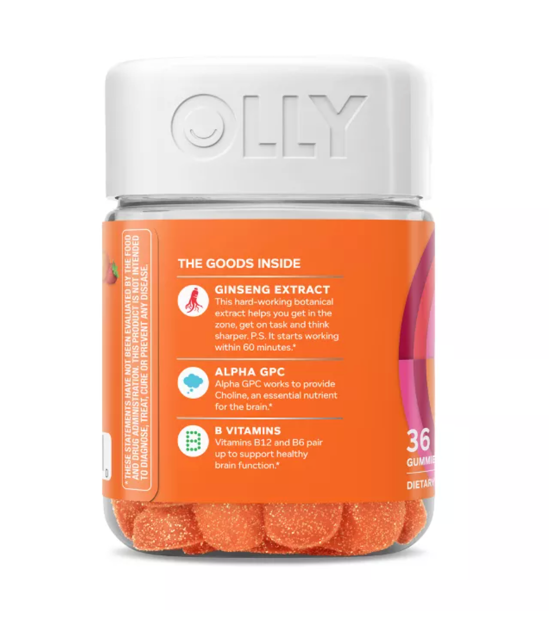 OLLY LASER FOCUS GUMMIES - BERRY TANGY TANGERINE