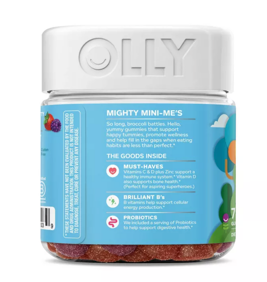 OLLY KIDS' MULTIVITAMIN + PROBIOTIC GUMMIES - BERRY PUNCH