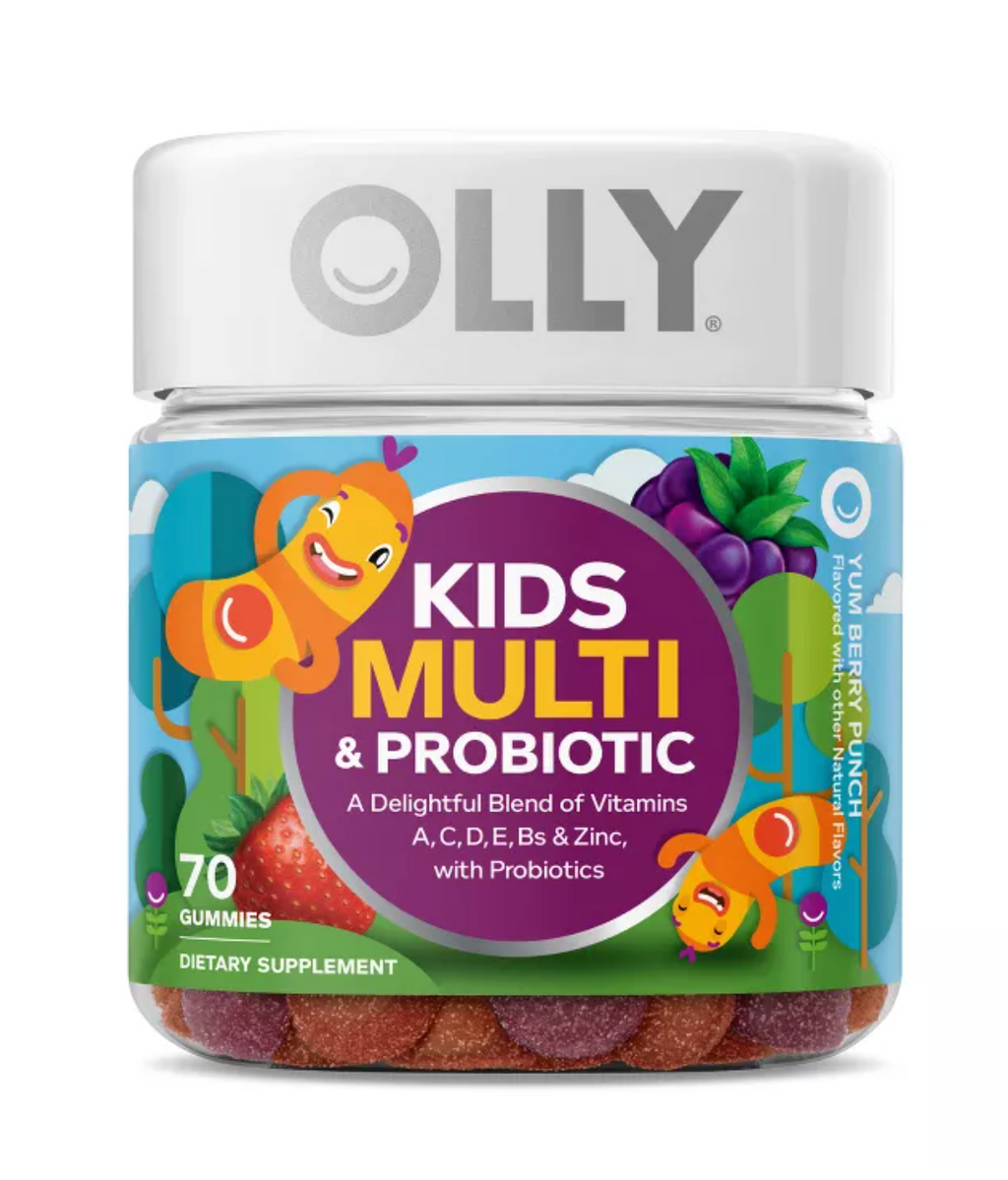 OLLY KIDS' MULTIVITAMIN + PROBIOTIC GUMMIES - BERRY PUNCH