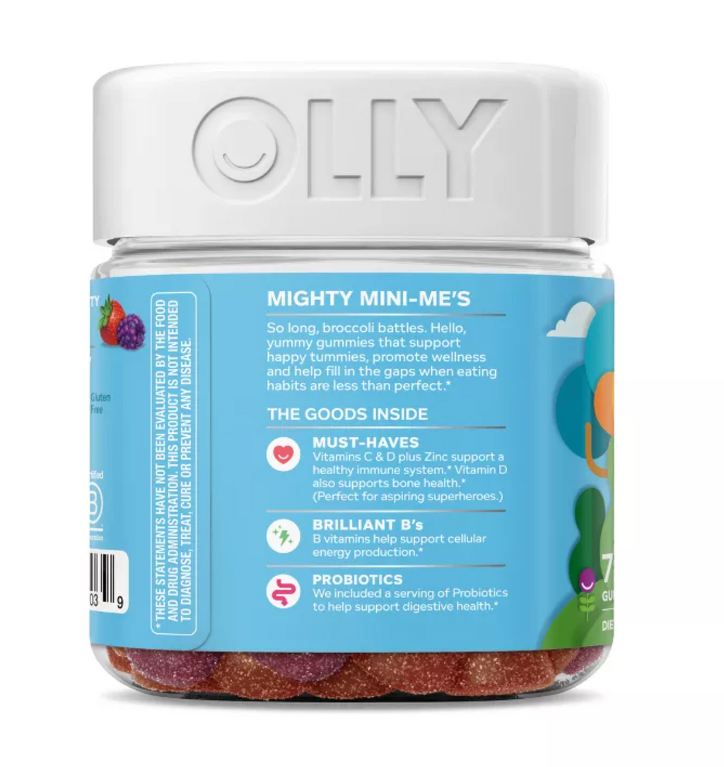 OLLY KIDS' MULTIVITAMIN + PROBIOTIC GUMMIES - BERRY PUNCH