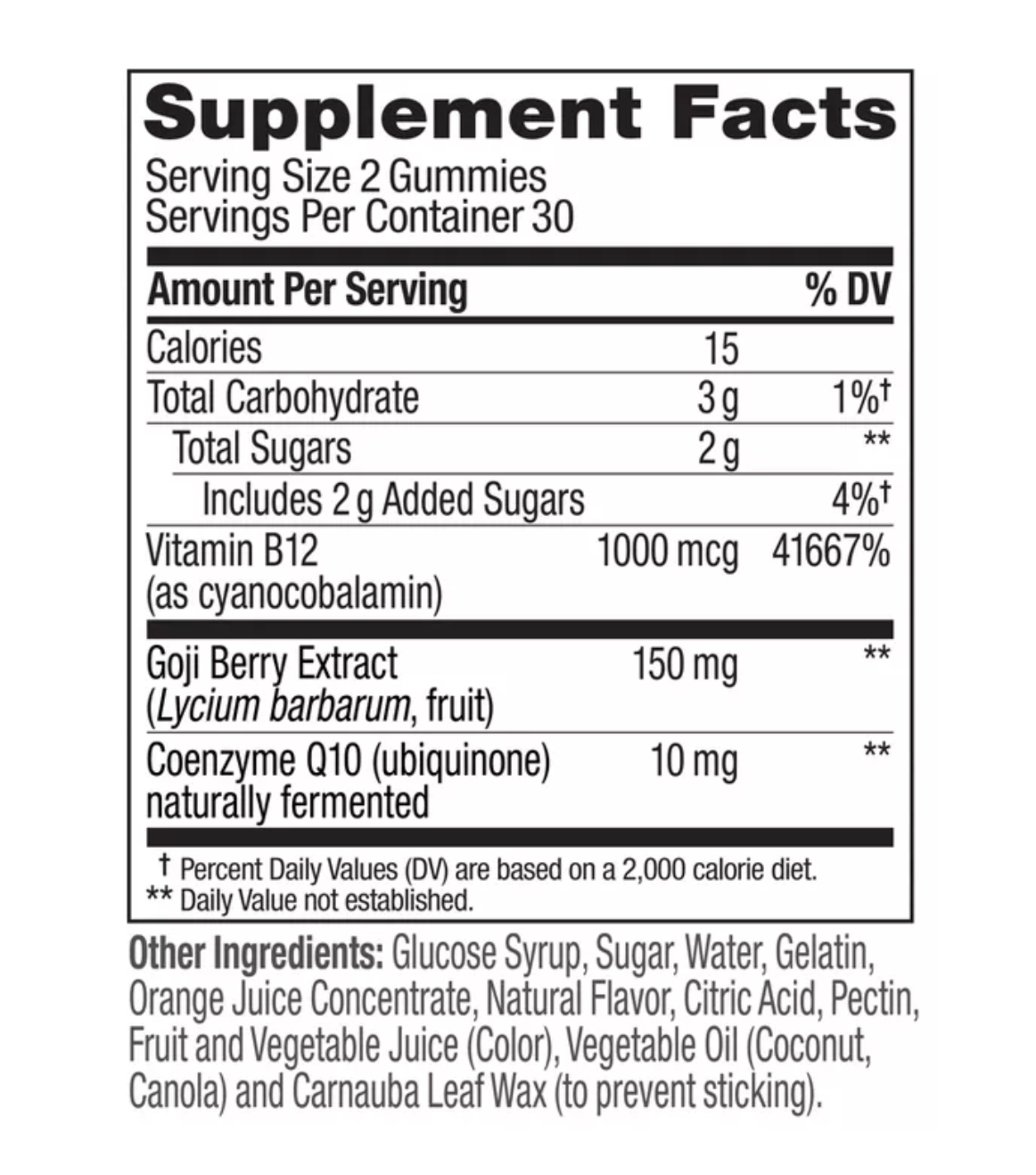 OLLY EXTRA STRENGTH DAILY ENERGY, 1000 MCG, VITAMIN B12 AND CAFFEINE-FREE GUMMIES - BERRY YUZU FLAVOR