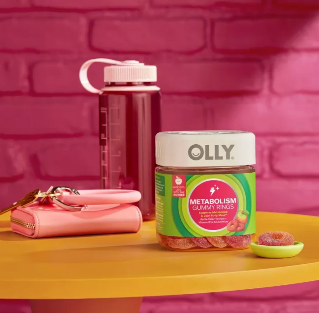 OLLY METABOLISM GUMMY RINGS WITH APPLE CIDER VINEGAR, VITAMIN B12 & CHROMIUM - APPLE