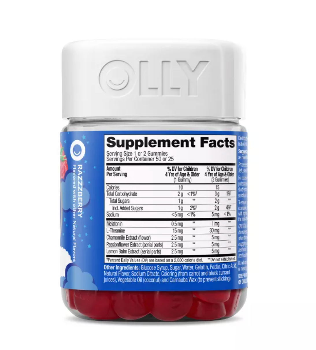 OLLY KIDS' SLEEP GUMMIES WITH .5MG MELATONIN - RASPBERRY