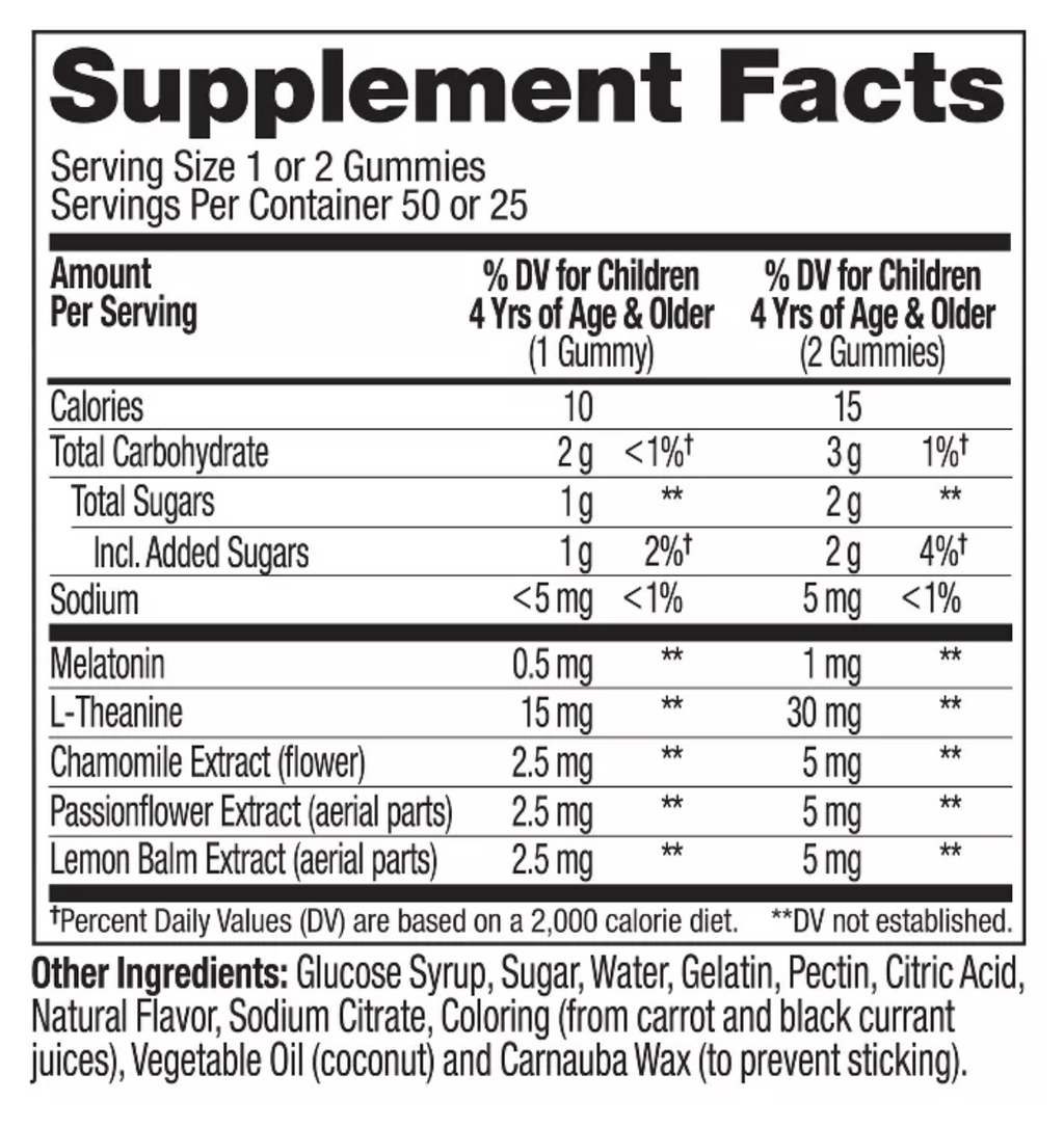 OLLY KIDS' SLEEP GUMMIES WITH .5MG MELATONIN - RASPBERRY