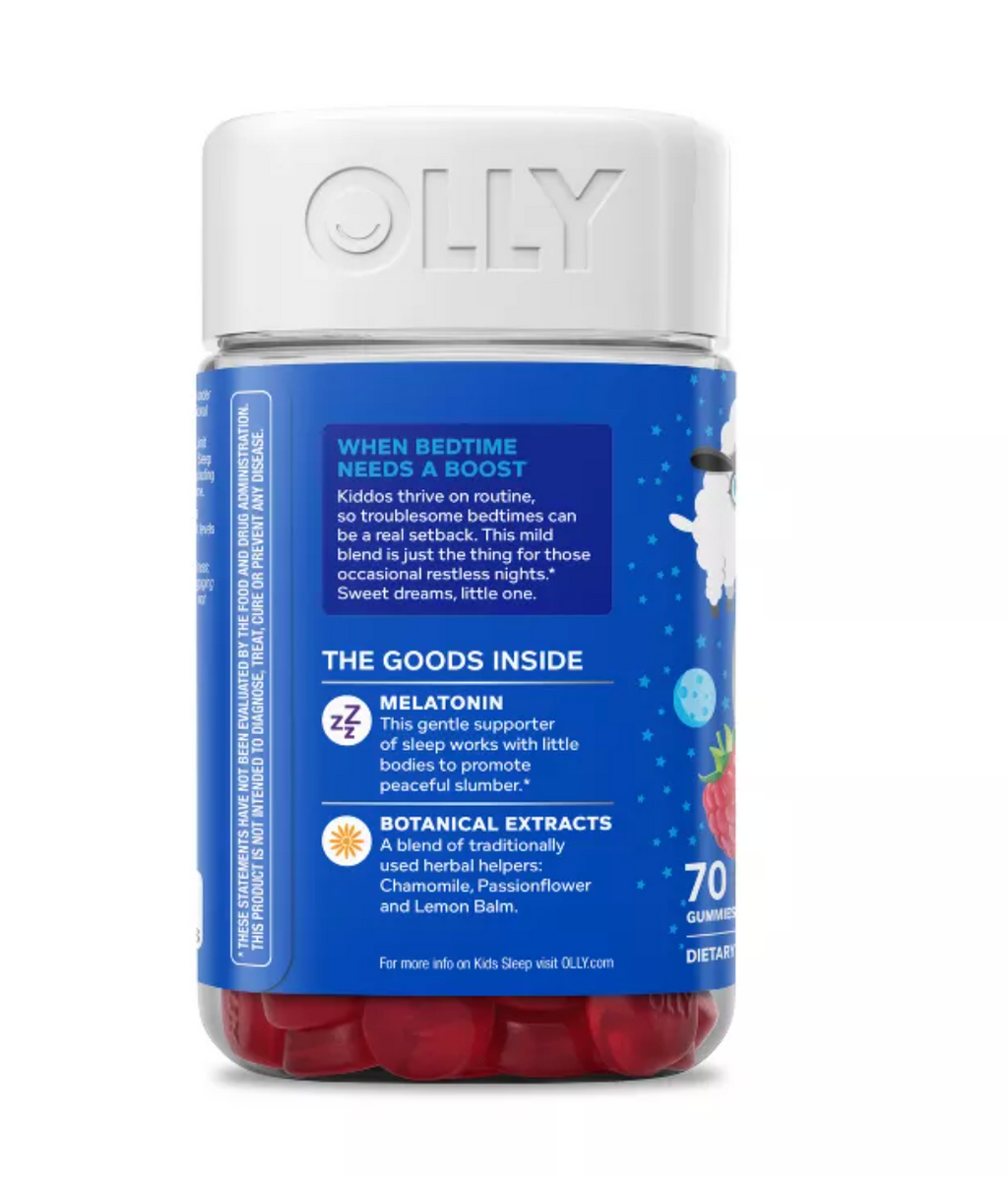 OLLY KIDS' SLEEP GUMMIES WITH .5MG MELATONIN - RASPBERRY