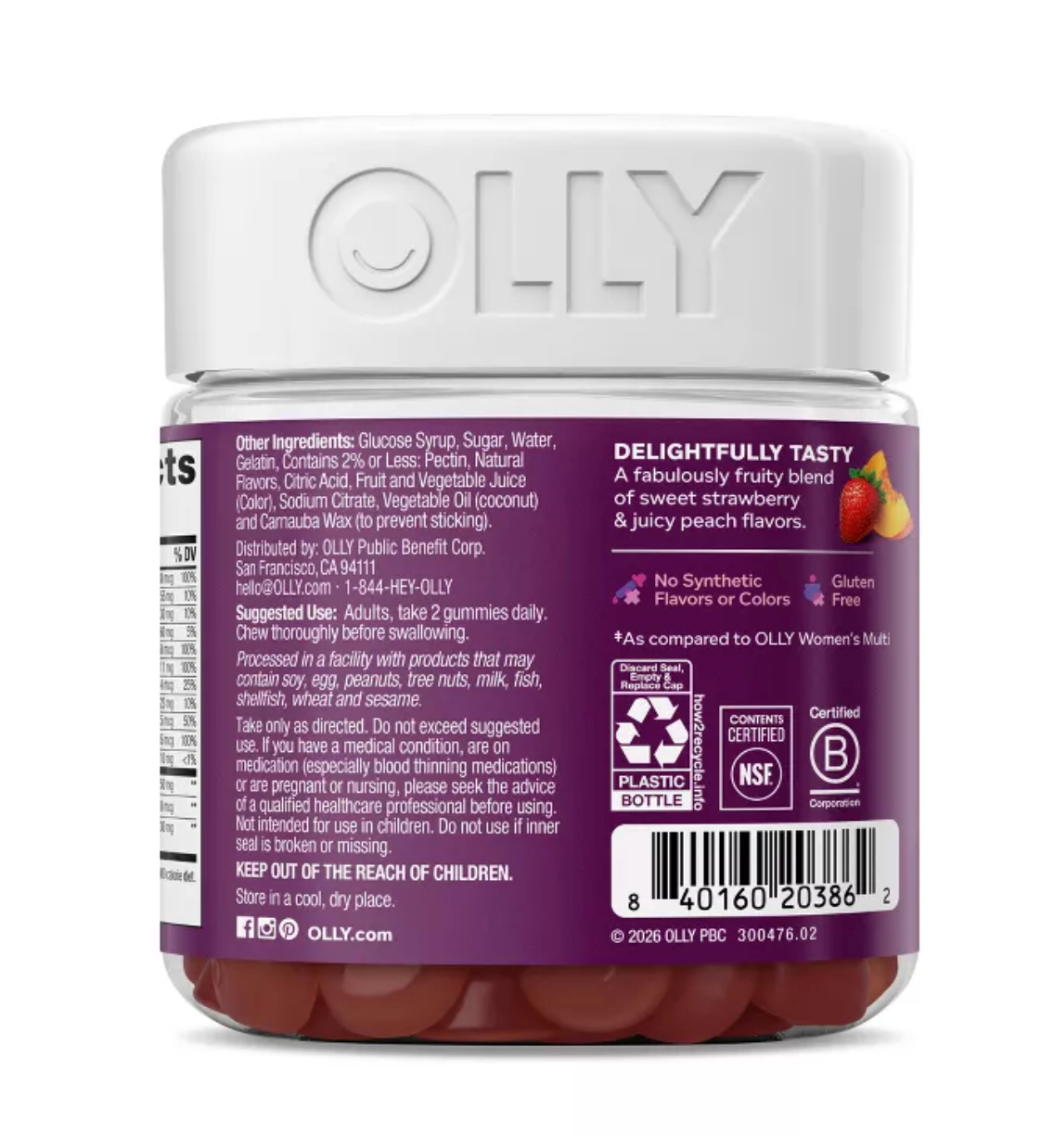 OLLY WOMEN'S 40+ MULTIVITAMIN GUMMIES