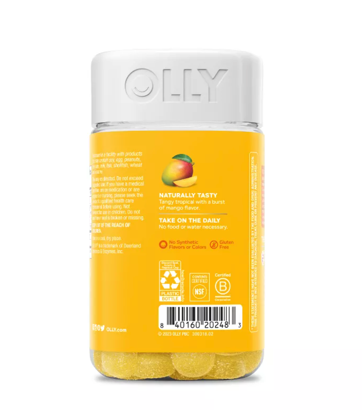 OLLY PROBIOTIC GUMMIES - TROPICAL MANGO