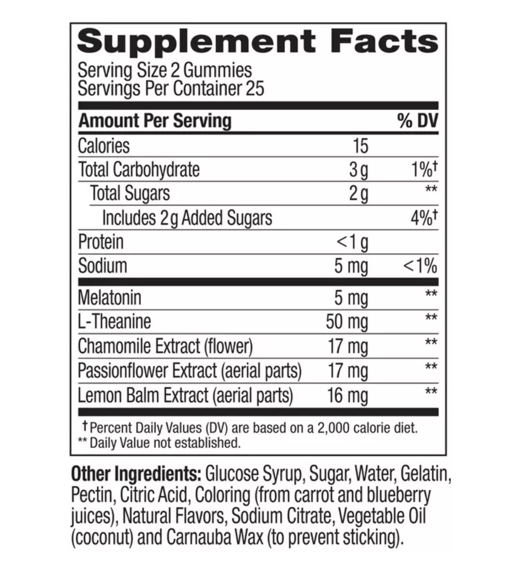OLLY EXTRA STRENGTH SLEEP GUMMIES WITH 5MG MELATONIN - BLACKBERRY ZEN