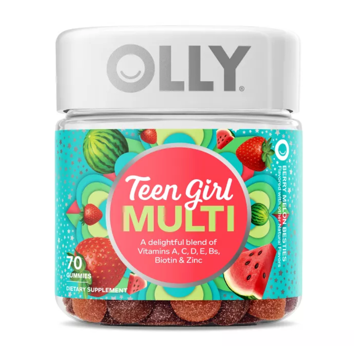 OLLY TEEN GIRL MULTIVITAMIN GUMMIES - BERRY MELON