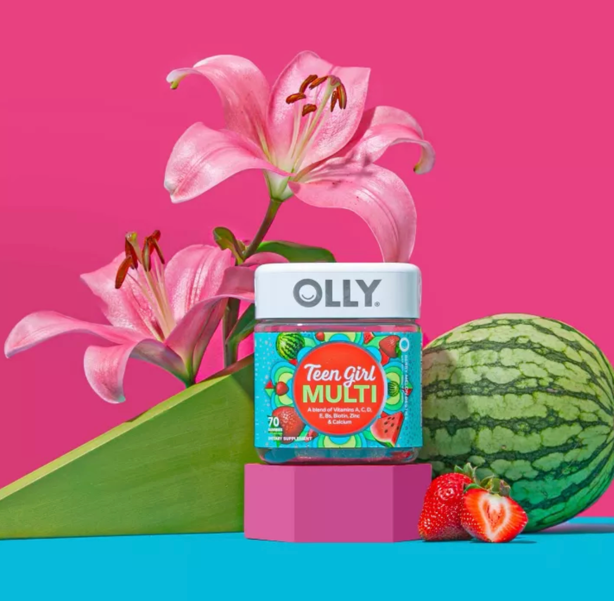 OLLY TEEN GIRL MULTIVITAMIN GUMMIES - BERRY MELON