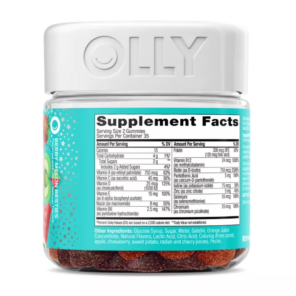 OLLY TEEN GIRL MULTIVITAMIN GUMMIES - BERRY MELON