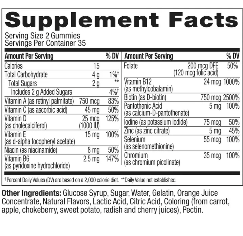 OLLY TEEN GIRL MULTIVITAMIN GUMMIES - BERRY MELON
