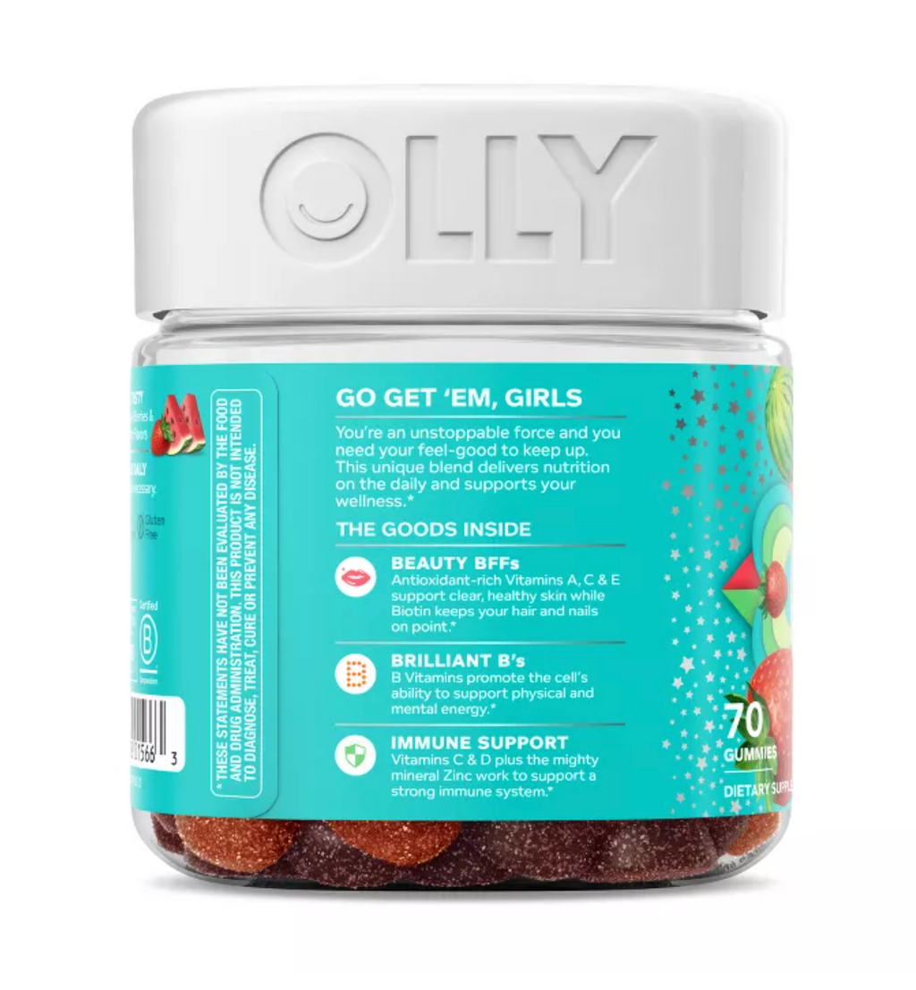 OLLY TEEN GIRL MULTIVITAMIN GUMMIES - BERRY MELON