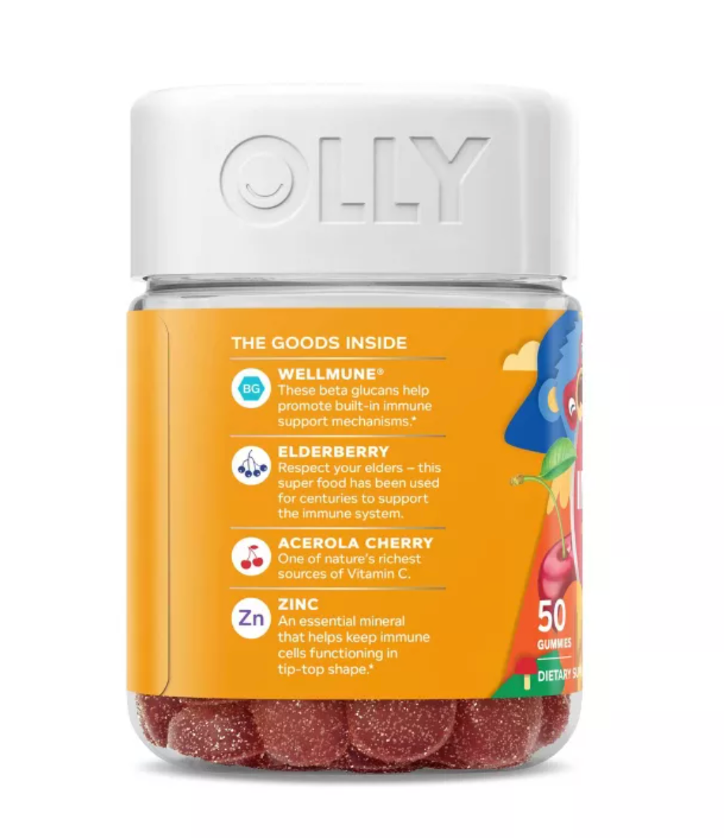 OLLY KIDS IMMUNITY ELDERBERRY GUMMIES - CHERRY BERRY