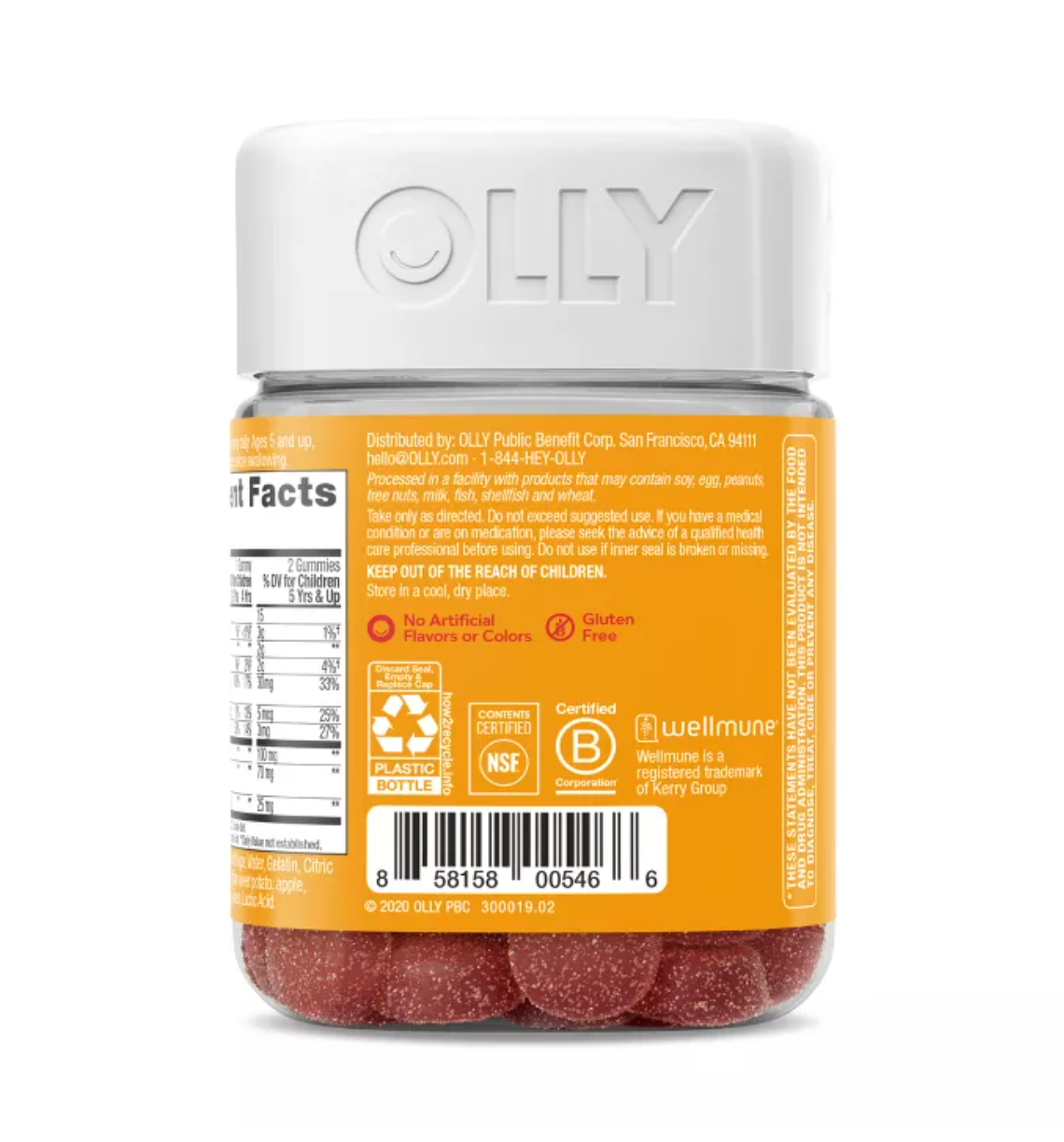 OLLY KIDS IMMUNITY ELDERBERRY GUMMIES - CHERRY BERRY