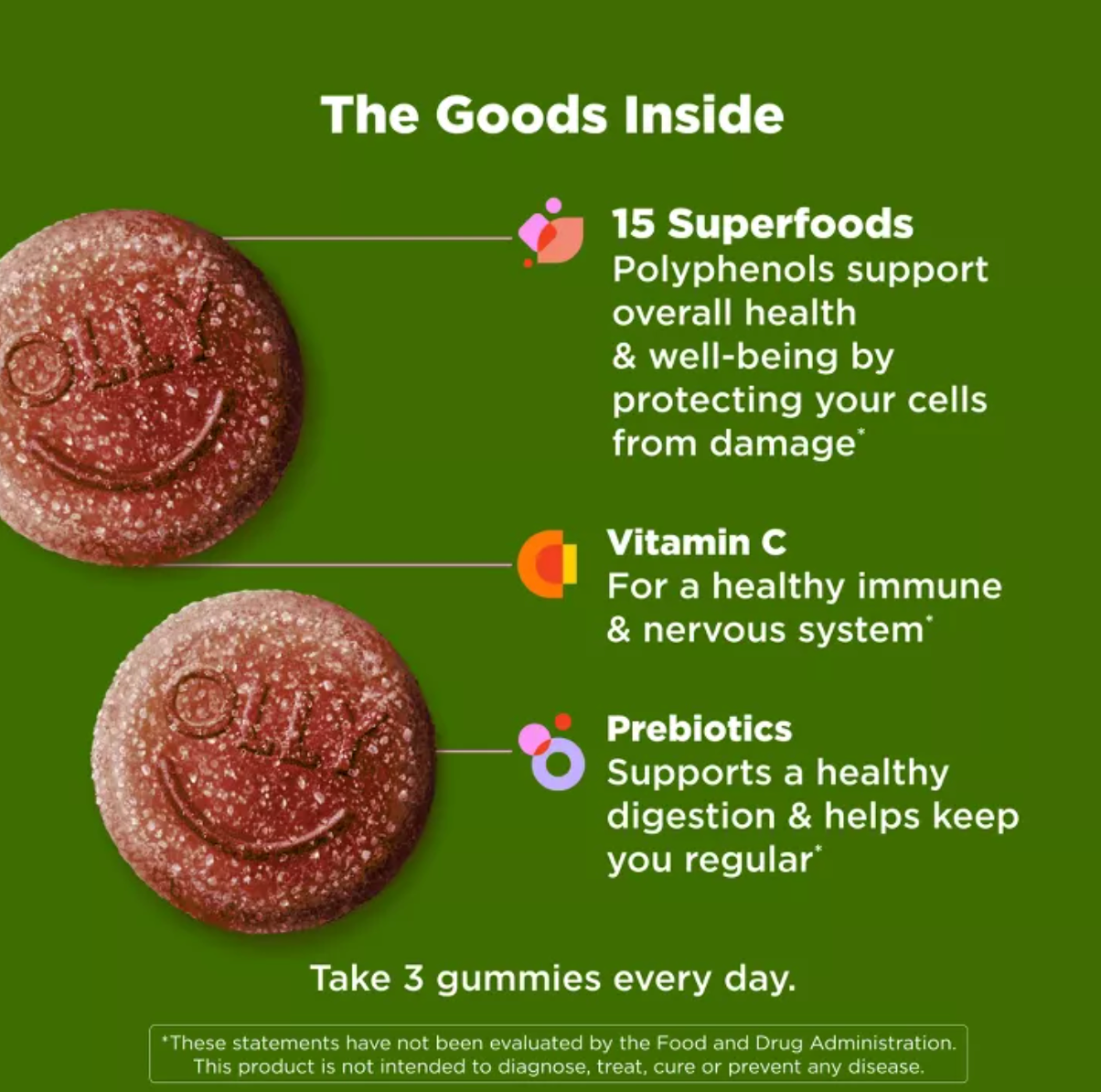 OLLY SUPERGOOD SUPERFOODS MULTIVITAMIN GUMMIES
